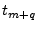 $t_{m+q}$
