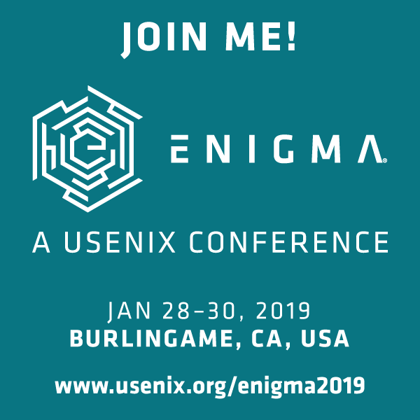 Join Me at Enigma 2019 button