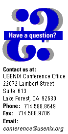 Questions? Contact the USENIX Conference Office