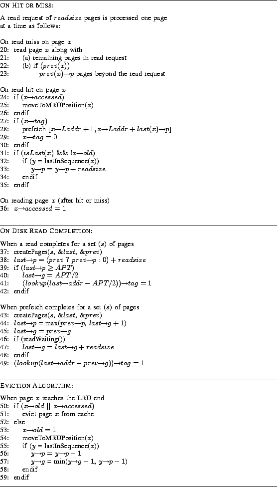 \begin{figure}{\small
\hrule\vspace*{1mm} {\small {\raggedright {\sc On Hit or M...
...ow\!\!p - 1$)\\
58:\>\> endif \\
59:\> endif
\end{tabbing}}
\hrule\end{figure}