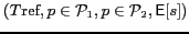 $({T\textrm{ref}}, p\in\P _1, p\in\P _2, \mathsf{E}[s])$