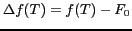 $\Delta f(T) = f(T)-F_0$