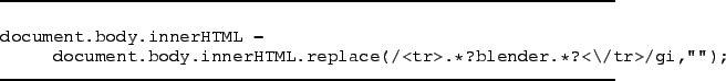 \begin{figure*}
\rule{\textwidth}{0.4mm}
\begin{center}
\begin{verbatim}
do...
...,'''');\end{verbatim}
\end{center}
\rule{\textwidth}{0.4mm}
\end{figure*}