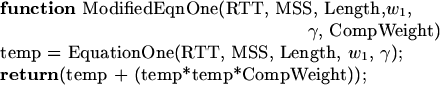 \begin{figure}\small\begin{tabbing}
bbb\=bb\=bbbbbbbbbbbbbbbbbbbbbbbbbbbb\=bb\=b...
...\\
\>{\bf return}(temp + (temp*temp*CompWeight)); \\
\end{tabbing}\end{figure}