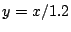 $ y=x/1.2$