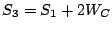 $ S_3=S_1+2W_C$