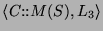 $ \langle\ensuremath{C\text{::}\ensuremath{\ensuremath{M}(\ensuremath{S})}}, \ensuremath{L_3}\rangle$