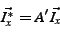 \begin{displaymath}
\vec{I^*_{x}} = A'\vec{I_{x}}
\end{displaymath}