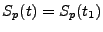 $S_p(t) =
S_p(t_1)$