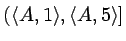 $(\langle
A,1\rangle,\langle A,5\rangle]$