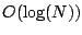 $O(\log(N))$