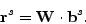 \begin{displaymath}
\mathbf{r}^s = \mathbf{W} \cdot \mathbf{b}^s.
\end{displaymath}