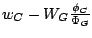 $ w_C-{W_G}{{\phi_C}\over{\Phi_G}}$