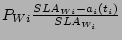 $P_{Wi} \frac{SLA_{Wi}
- a_{i}(t_{i})}{SLA_{W_{i}}}$