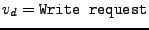 $ {v_d} = \texttt {Write request}$