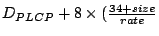 $ D_{PLCP} + 8 \times (\frac{34 + size}{rate}$