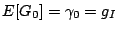 $ E[G_0]=\gamma_0=g_I$