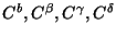$C^b, C^\beta, C^\gamma, C^\delta$