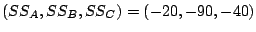 $(SS_A,SS_B,SS_C) = (-20, -90, -40)$