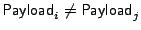 $ \mathsf{Payload}_i\neq \mathsf{Payload}_j$