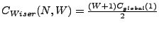 $ C_{Wiser}(N,W) = \frac{(W+1)C_{global}(1)}{2}$