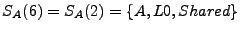 $S_A(6) = S_A(2) = \{A, L0,
Shared\}$