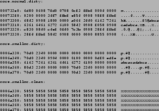 \begin{figure}{\tiny\verbatiminput{smalloc-results}}
\end{figure}