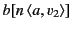 $ b[n \langle a,v_2\rangle ]$