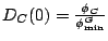 $D_{C}(0)={\phi_C\over\phi_{\min}^G}$