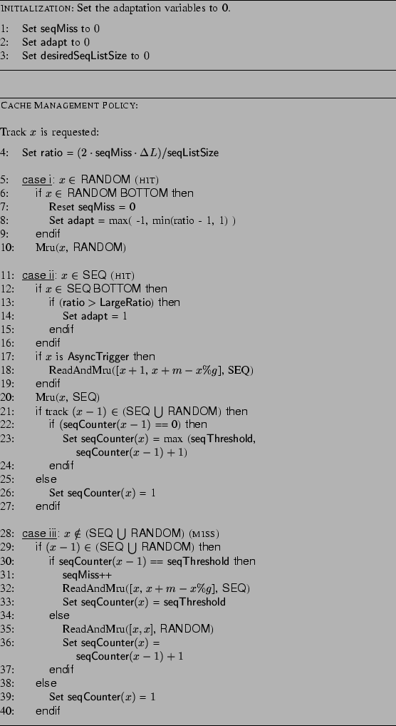 \begin{figure}\hrule\vspace*{1mm} {\small {\raggedright {\sc Initialization:}}}
...
...seqCounter} (x)$ = $1$ \\
40:\>\> {\sf endif}
\end{tabbing}\hrule\end{figure}