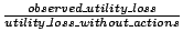 $ \frac{observed\_utility\_loss}{utility\_loss\_without\_actions}$