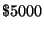 $ \$ 5000 $