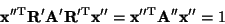 \begin{displaymath}
\mathbf{x}''^{\mathrm{T}}\mathbf{R}'\mathbf{A}'\mathbf{R}'^{...
...athbf{x}''=\mathbf{x}''^{\mathrm{T}}\mathbf{A}''\mathbf{x}''=1
\end{displaymath}