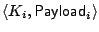 $ \left<K_i,\mathsf{Payload}_i\right>$