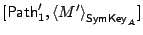 $ [\mathsf{Path}'_1,
\left<M'\right>_{\mathsf{SymKey}_A}]$