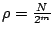 $ \rho= \frac{N}{2^m}$