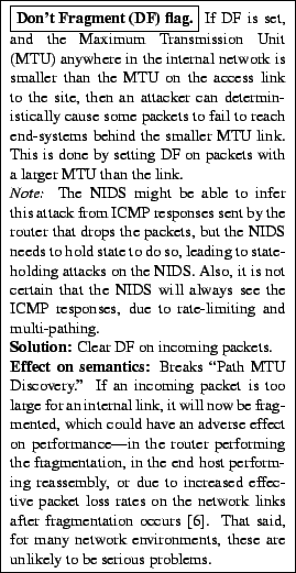 \framebox{
\begin{minipage}[h]{0.45\textwidth}
\small
\framebox{\textbf{Don't Fr...
...network
environments, these are unlikely to be serious problems.
\end{minipage}}