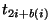 $t_{2i+b(i)}$