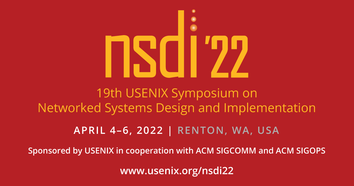 NSDI '22 USENIX