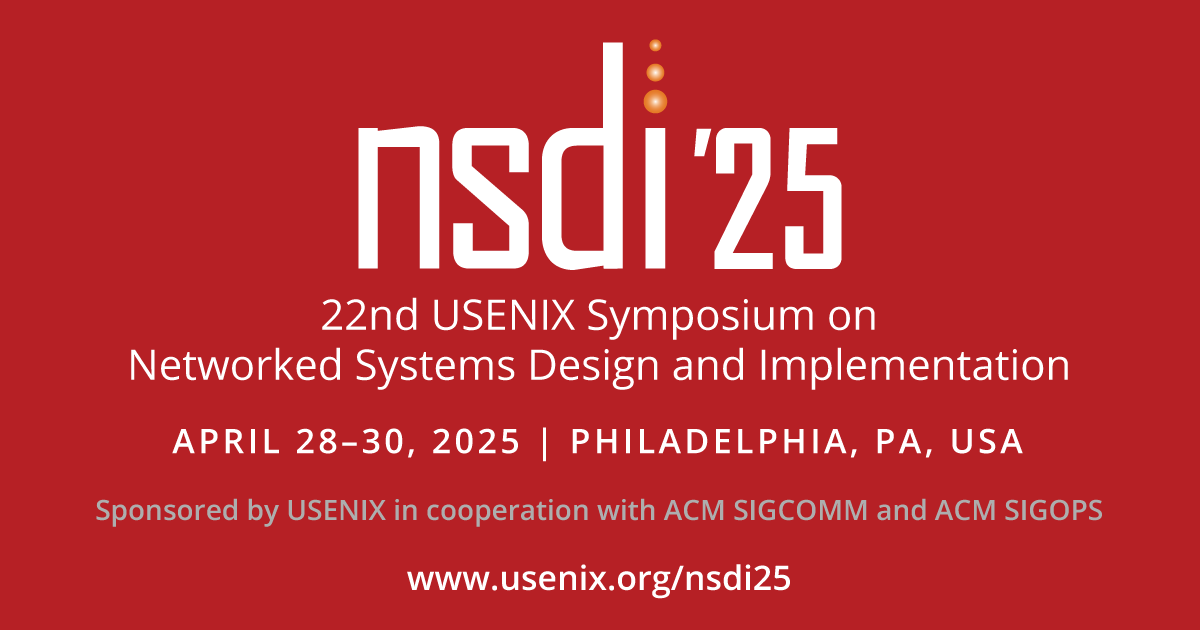 NSDI '25 Call for Papers USENIX