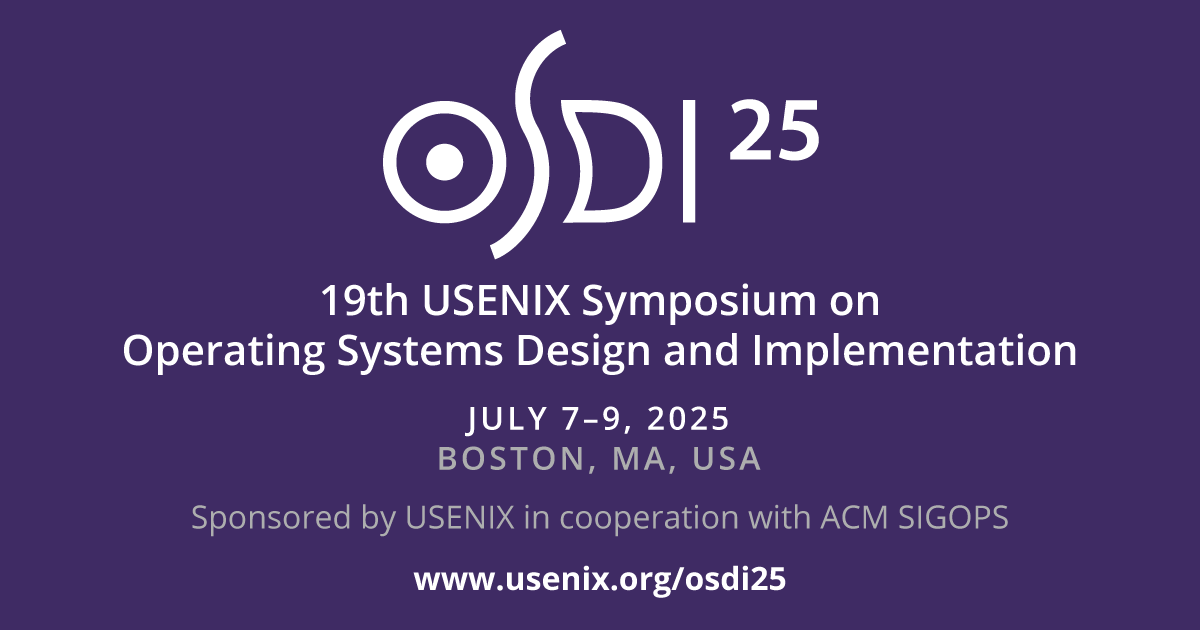 OSDI '25 Call for Papers USENIX