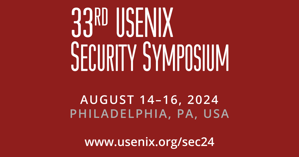 USENIX Security '24 Call for Papers USENIX